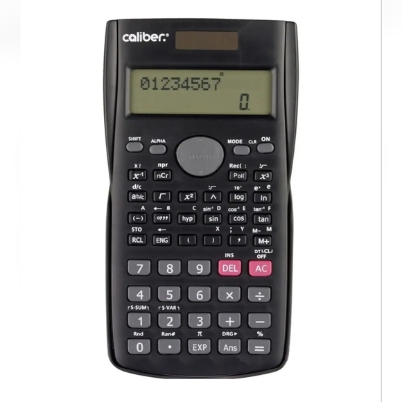 Caliber Handheld Desktop Scientific Calculator w/ Hard Cover NEW - Picture 2 of 4